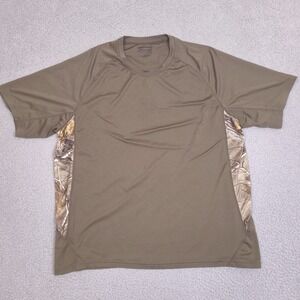 Guide Series‎ T-Shirt Mens XL Green Olive Camo Activewear Outdoors Performance